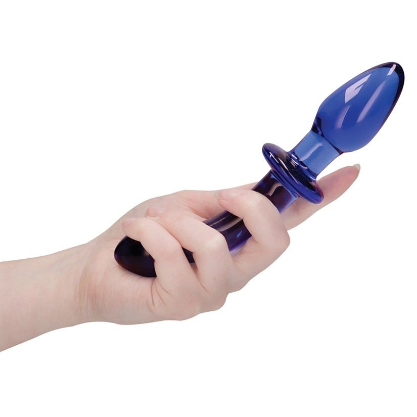 Double Glass Dildo Blue Or White From 3995