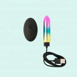 Rainbow Bullet Vibrator 10 Speeds - Multicolor