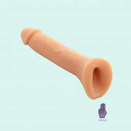 Milo Pack n Play Realistic Dildo with FTM Stroker Base - 7 Inch
