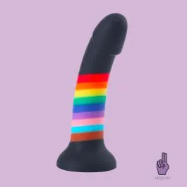 Rainbow Strap-on Dildo - Suction cup base
