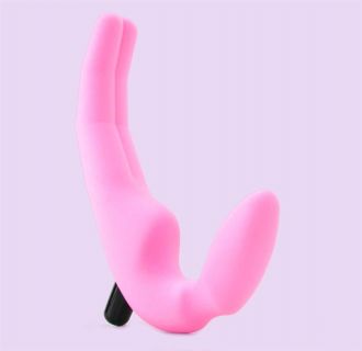 STRAPLESS DOUBLE DILDO DOUBLE SIDED DOUBLE ENDED DIDLOS VIBRATOR LESBIAN SEX TOYS STRAP ANAL EXPERIENCE LOVE NON REALISTIC MEN TWO SIDED GIRLS VIBRATORS MASSAGER