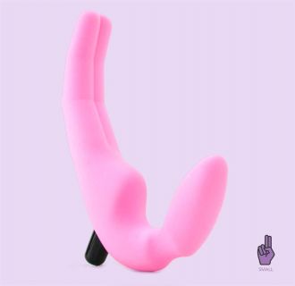 Double-Headed Dildo Vibrating Pink