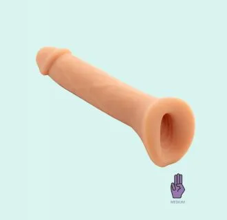 Milo Pack n Play Realistic Dildo with FTM Stroker Base - 16cm