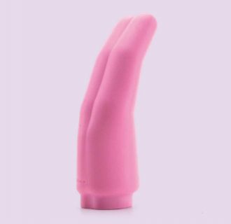 LESBIAN SEX TOYS TWO PINK COUPLE FINGER EXTENDER LOVE PLAY WOMEN